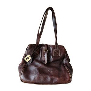 Dooney & Bourke Brown Leather Tote Shoulder Bag